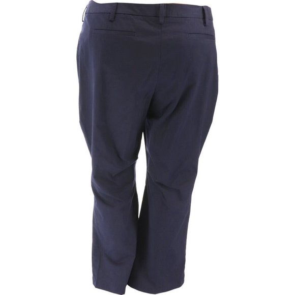 NWT LANDS' END CURVY FIT BOOT CUT CHINO PANTS TRUE NAVY 14P (PETITE) - Picture 8 of 15